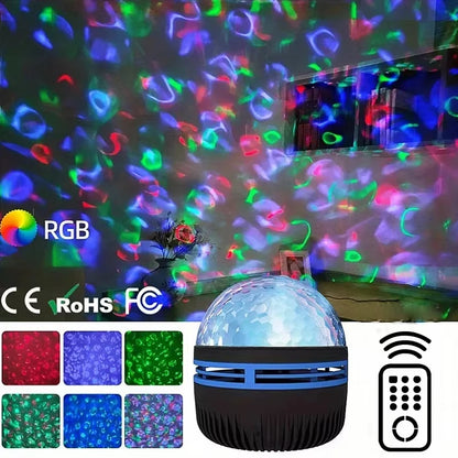 Galaxy Star Projector Night Light – 7 Color Patterns, USB Powered, Room & Bedroom Decor
