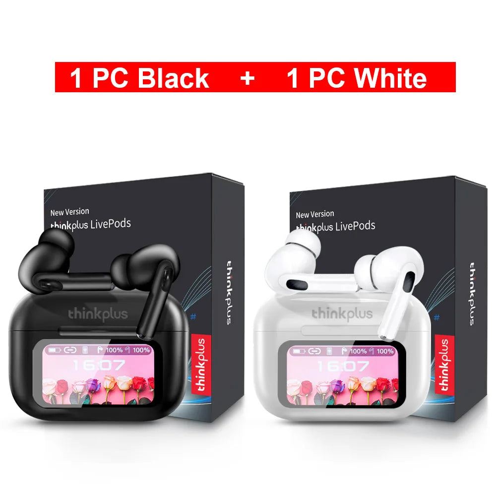 Original Thinkplus TWS Wireless Bluetooth Earphones Noise Canceling Headsets Full Color Touch Screen Headphones Hi-Fi Earbuds