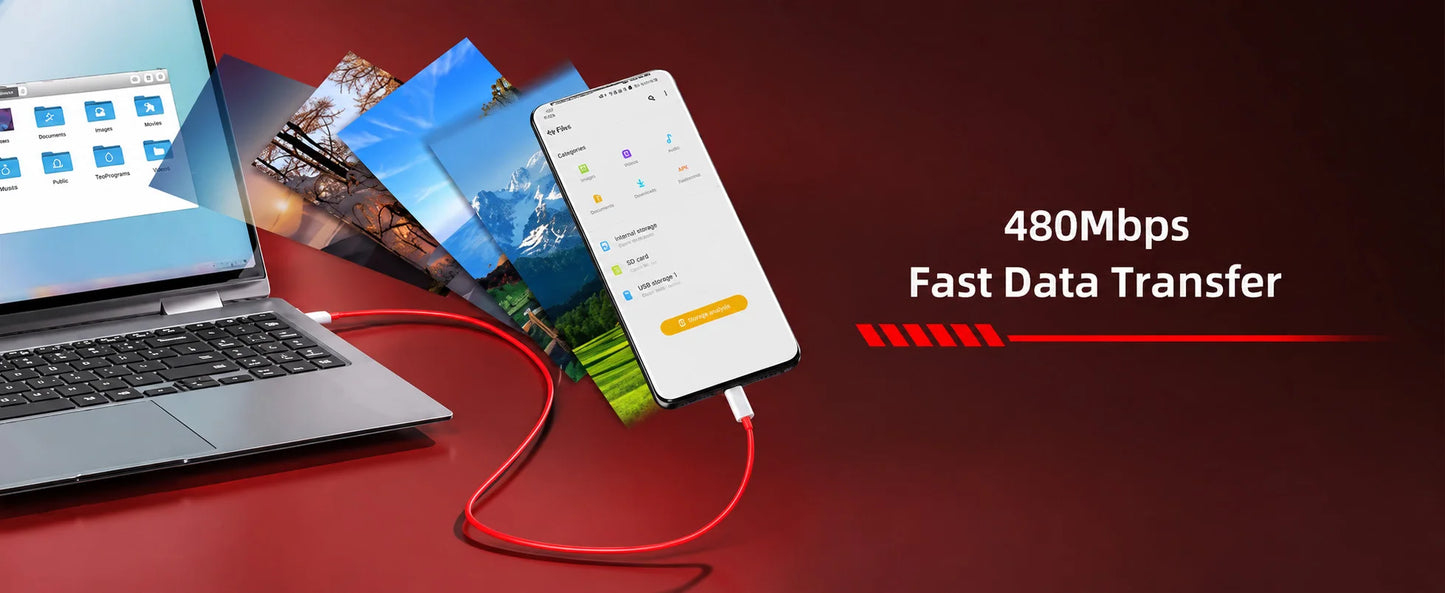 65W Fast Charging USB-C Cable