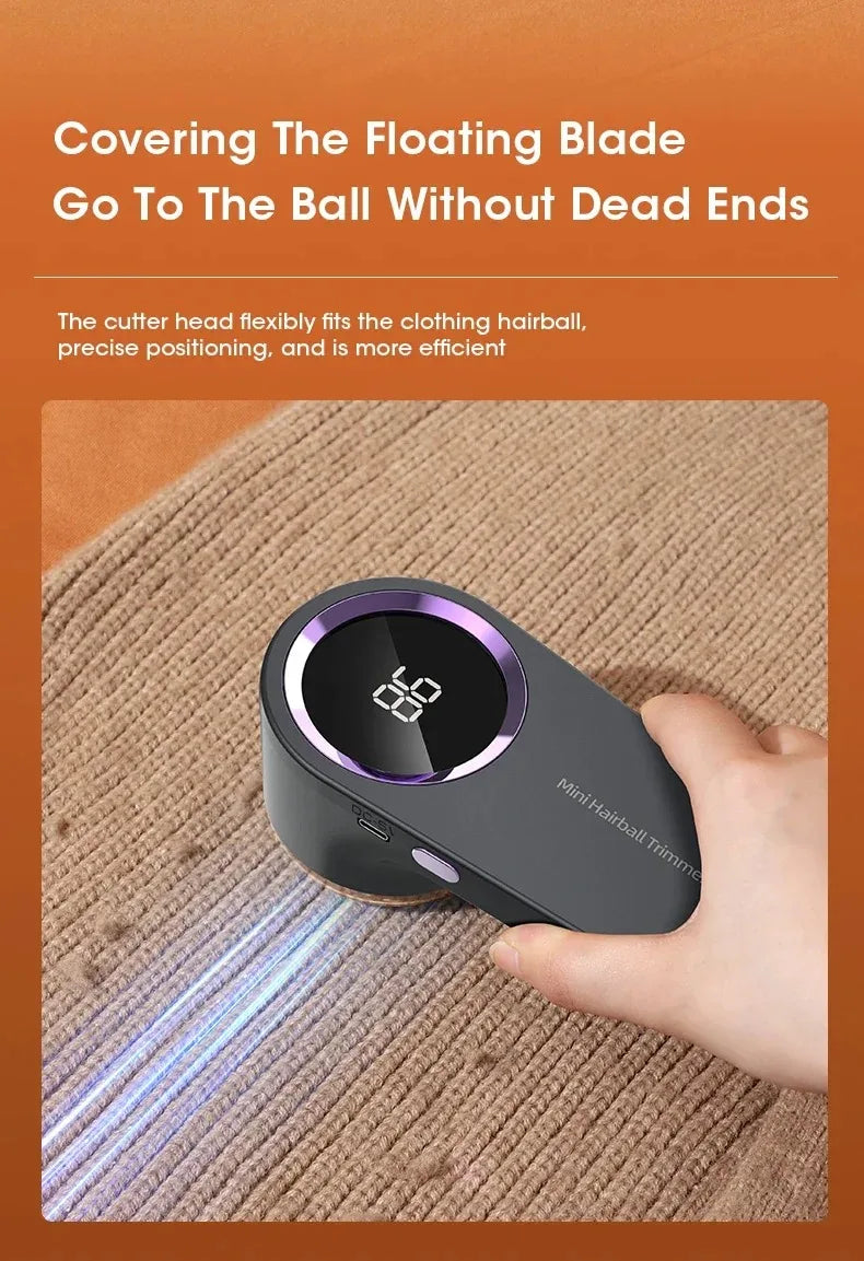 Electric Lint Remover with LED Display & USB Charging