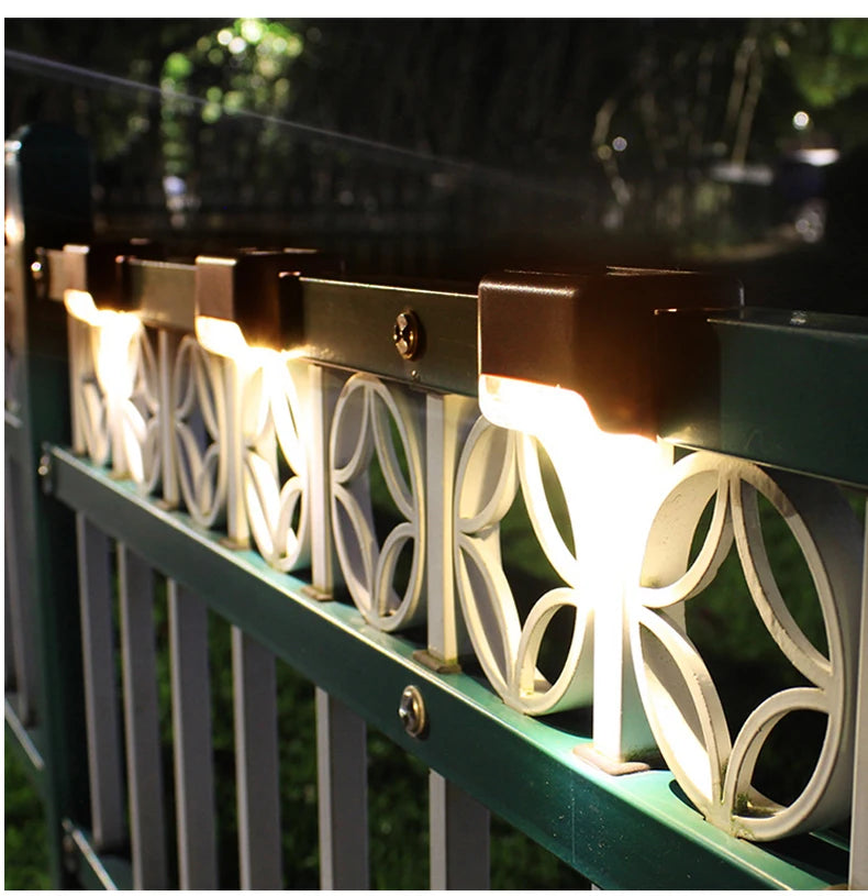Solar LED Step & Deck Lights — Waterproof Outdoor Stair Lights