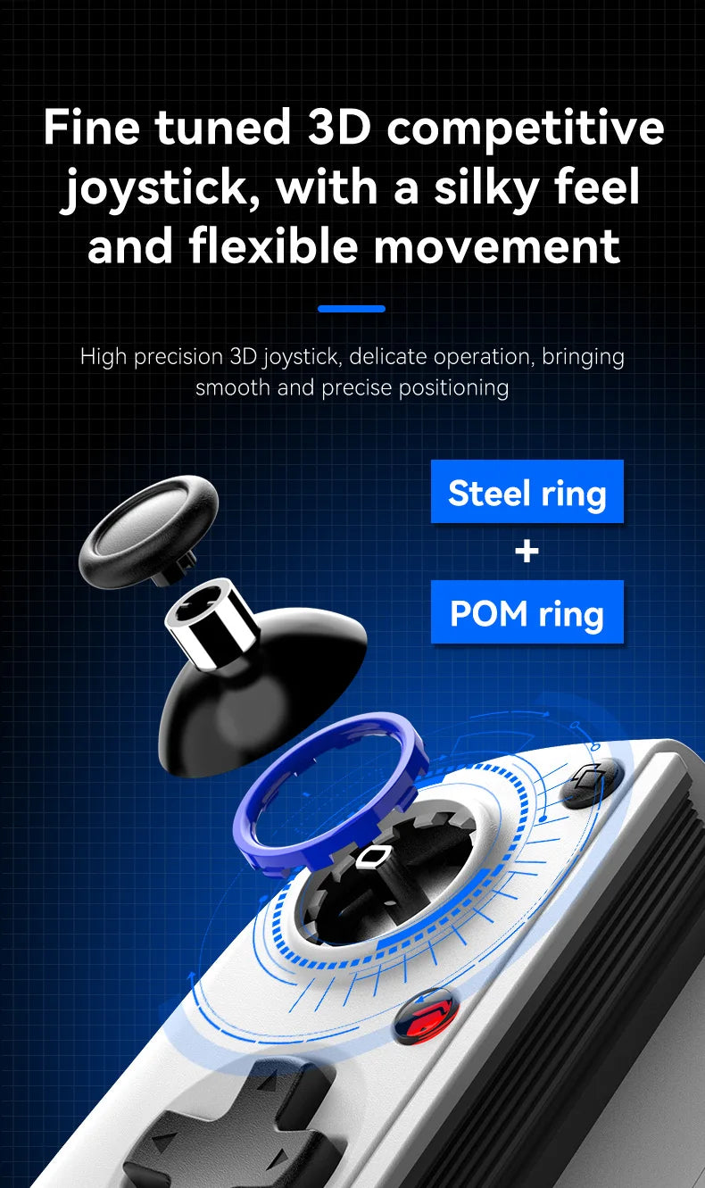 Tethered Oasis Telescopic Wireless Gamepad Controller – Bluetooth 5.2, Hall Effect Joystick, Switch/Android/iOS/PS3/PS4/Xbox